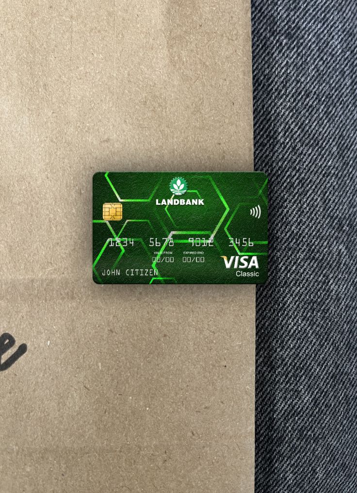 Download Philippines Land Bank of the Philippines visa classic card photolook front Photoshop template